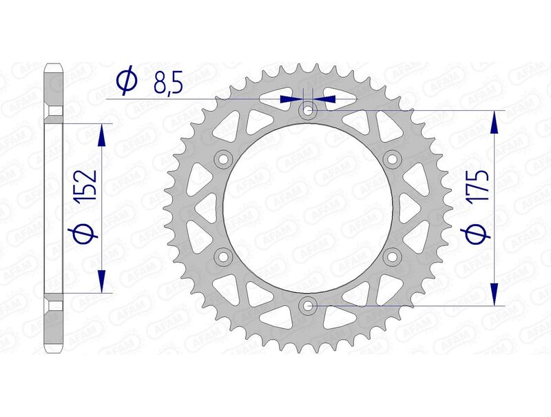 Afam Aluminium zadní mluvený 13508 - 520