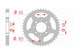 AFAM Steel Standard Back Sprock 14101 - 428