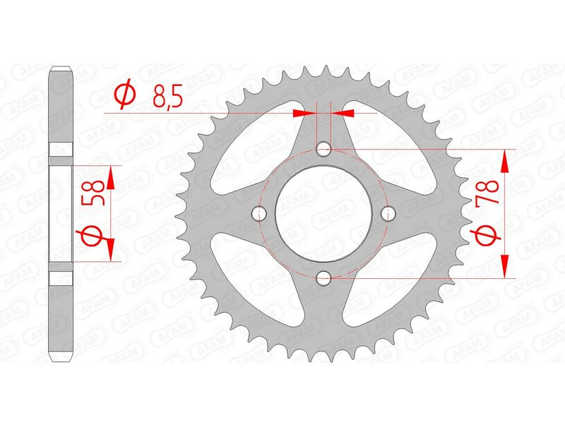 AFAM Steel Standard Back Spropet 14201 - 428