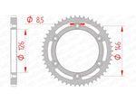 AFAM Steel Standardní zadní Sprock 14207 - 428