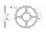 AFAM Steel Standard bakre drev 14215 - 428, kompatibelt med Suzuki RV 125 VanVan. Precisionsdesign för smidig kraftöverföring och hållbarhet.