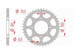 AFAM Steel Standardní zadním sprock 14312 - 520