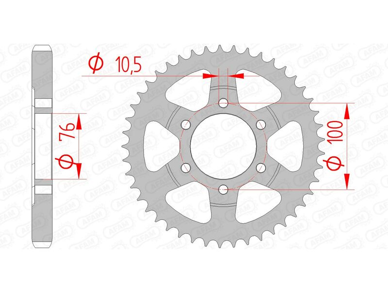 Afam Steel Standard Back Sprock 14902 - 530