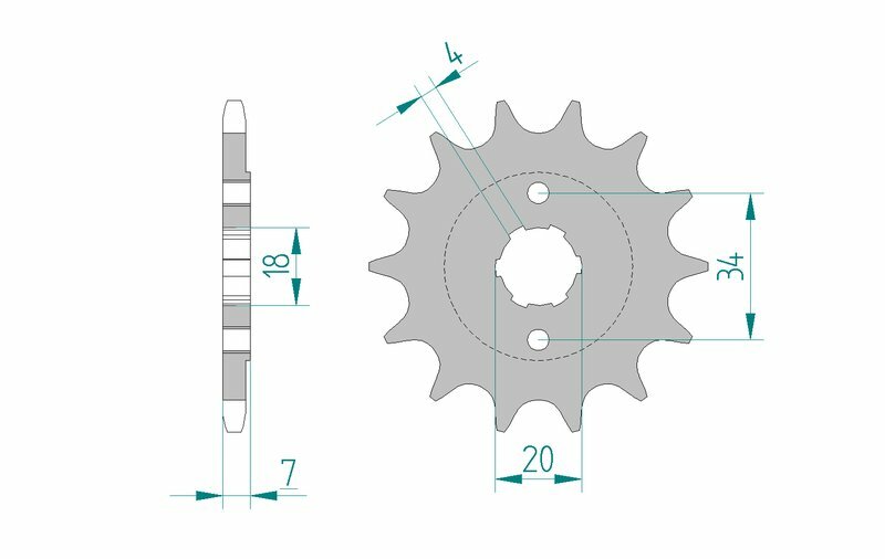 AFAM Steel Standard Front Sprock 20202 - 520