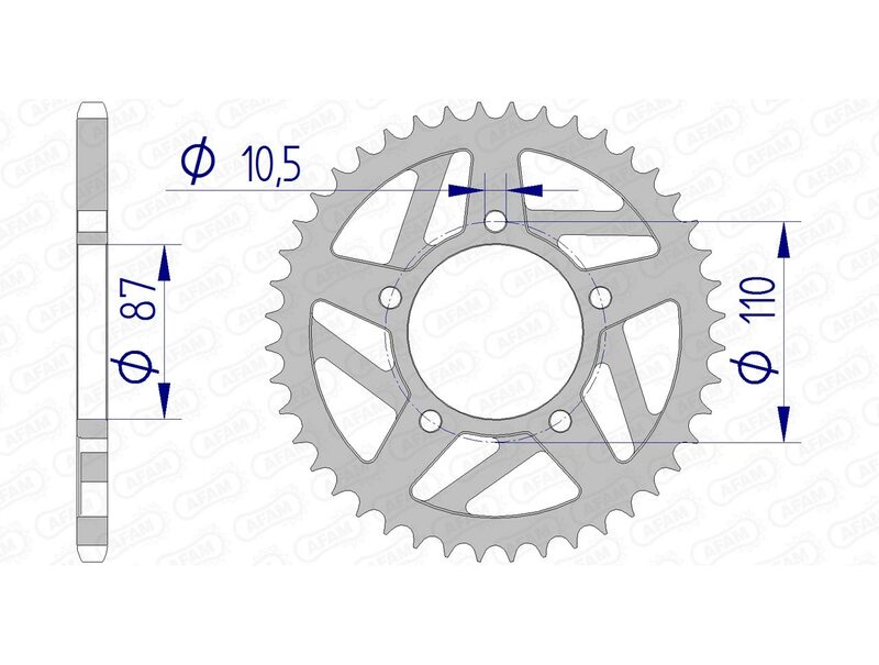 AFAM aluminum rear spoken 15405 - 520