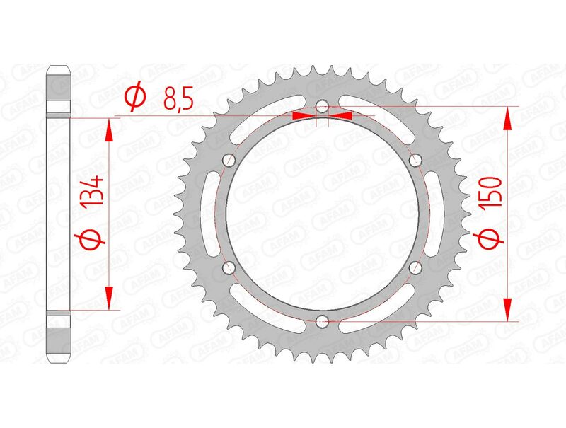 AFAM Steel Standard Back Sprock 16203 - 428