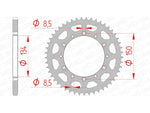 AFAM Steel Standardní zadním Sprock 16204 - 520