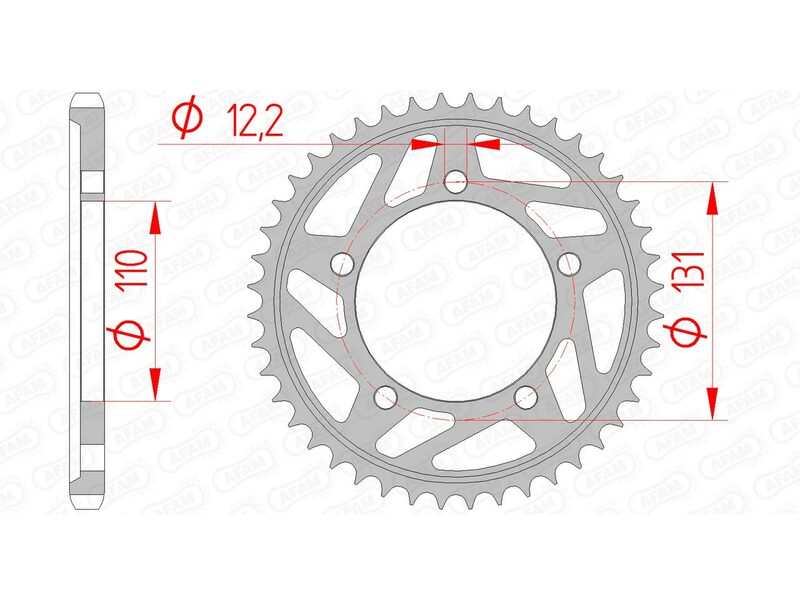 AFAM Steel Standard Rear Sprock 164800 - 525