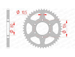 Afam Steel Standard Back Sprock 16606 - 520