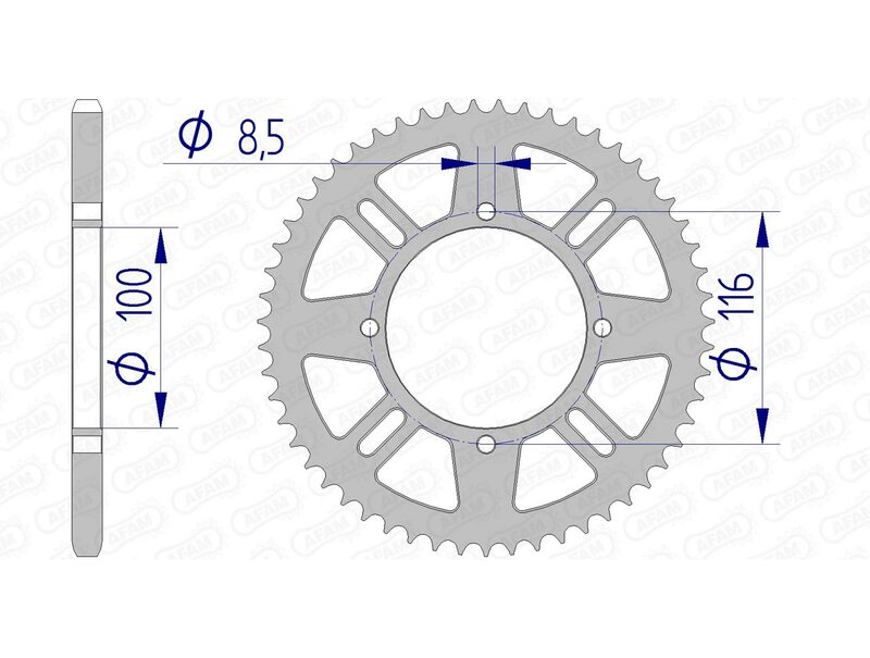 AFAM Aluminium zadní mluvený 17104420