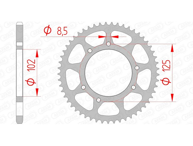 AFAM Steel Standard Back Spropet 41100 - 420