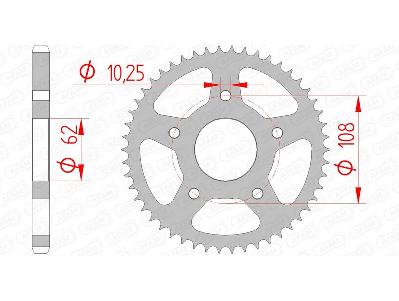 AFAM Steel Standard Back Spropet 47201 - 428