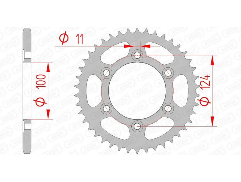 AFAM Steel Standardní zadním Sprock 50602 - 520