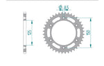 AFAM Steel Standardní zadním Sprock 71304 - 520