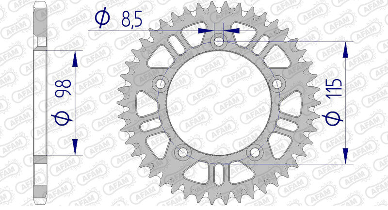 AFAM Aluminium Ultra-Light Samocleaning Back Spropet 72101-420