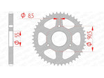 AFAM Steel Standardní zadním Sprock 80200 - 428