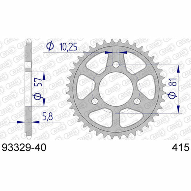 AFAM Aluminium zadní mluvený 93329 - 415