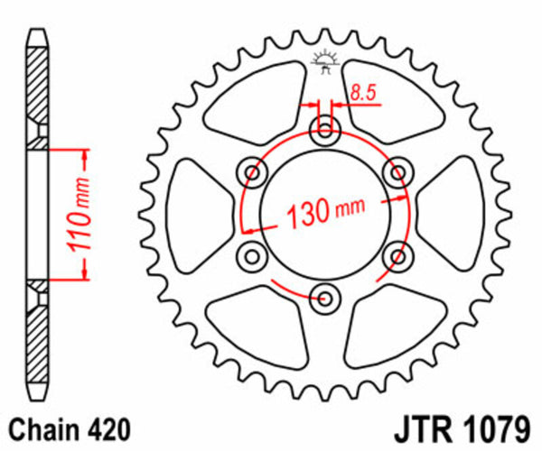Standardní ocelový standard JT Sprock 1079 - 420 JTR1079.62