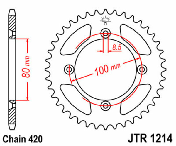 Standardní ocelový standard JT Sprock 1214 - 420 JTR1214.46