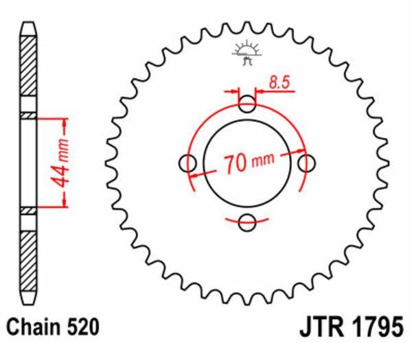 Standard Standard Reach SPROCK JT Sprock 1795 - 520 JTR1795.22