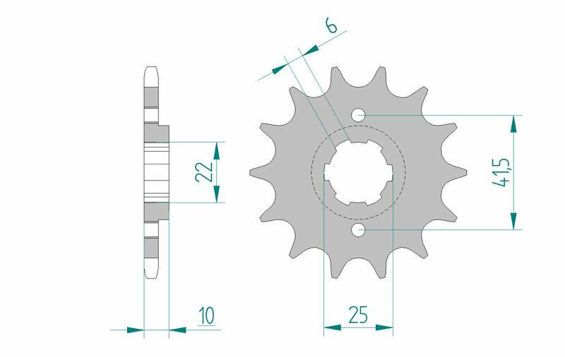 AFAM Steel Standard Front Sprocket 20508 - 520, reservdel för Honda NX 650 Dominator RD02 1988. Precisionsdesignat framdrev för pålitlig kraftöverföring.