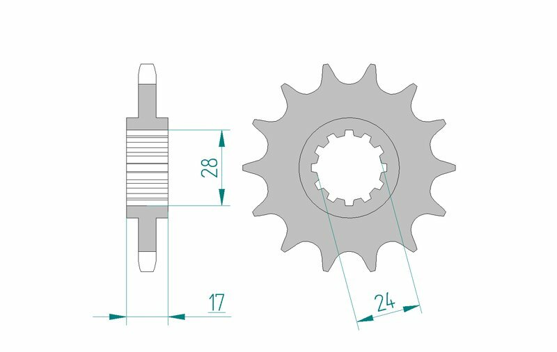 Afam Steel Standard Front Sprock 20515 - 525