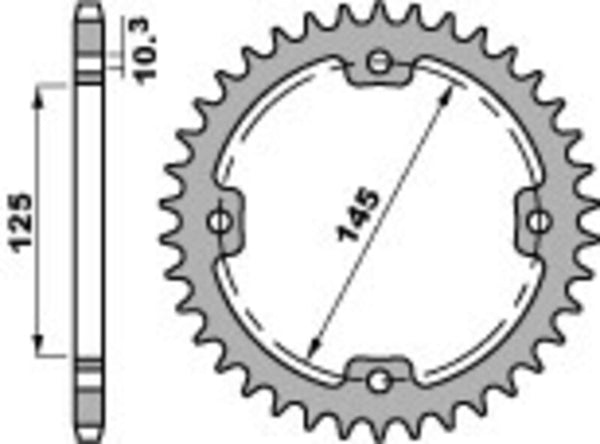 Standard PBR Standard C45 Oceel zadní paprsek 4588 - 520 4588 37 C45