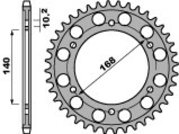 Standardní PBR Standard C45 Oceel Zadní SPROCK 4613 - 525 4613 47 C45