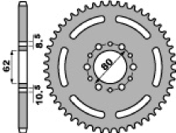 PBR Standardní ocel Rehy Sprock 845 - 520 845 40 F