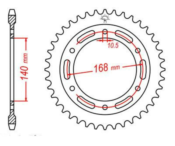 Standardní zadním sprockem JT Sprock 3 - 525 JTR3.42
