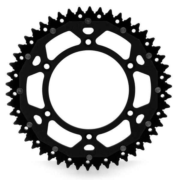 Art Dual-Components Aluminum/Steel Ultra-Light self-cleaning rear Sprock 808-520 Art-808-49-Blk