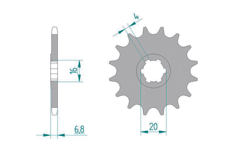 AFAM Steel Standard Front Sprock 22103 - 420