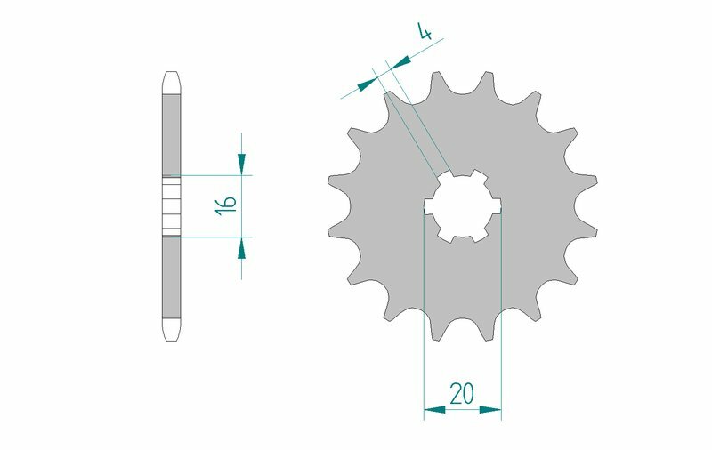 Afam Steel Self -Cleaning Front Sprock 30100 - 420