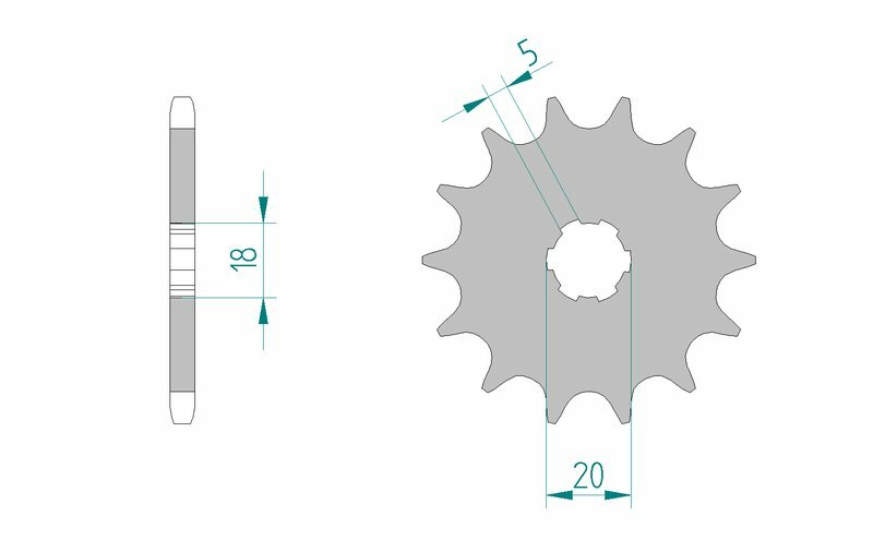 AFAM Steel Standard Front Sprock 94305 - 520