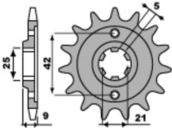 PBR Steel Standard Front Sprock 576 - 428 576 19 18NC