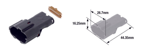 Tourmax waterproof female connector 070 (FRY)-3-Polig-ETP-117
