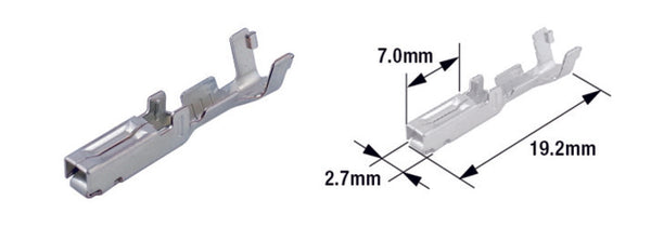 TourMax ženský terminál typu pin typu 070 (Fry) -Brass-Etp-73
