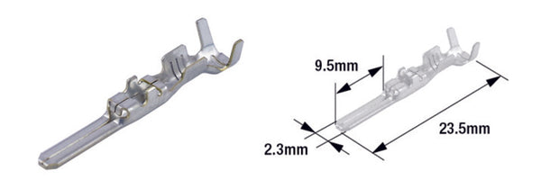 TourMax mužský terminál typ kolíku 090 (FRS & FRSH) -Brass-50-Pack-ETP-42