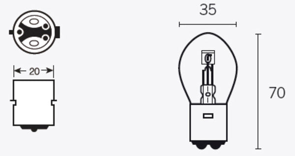 Tecnium B35 Light Bulbs 6V 35/35W - X10 1079297