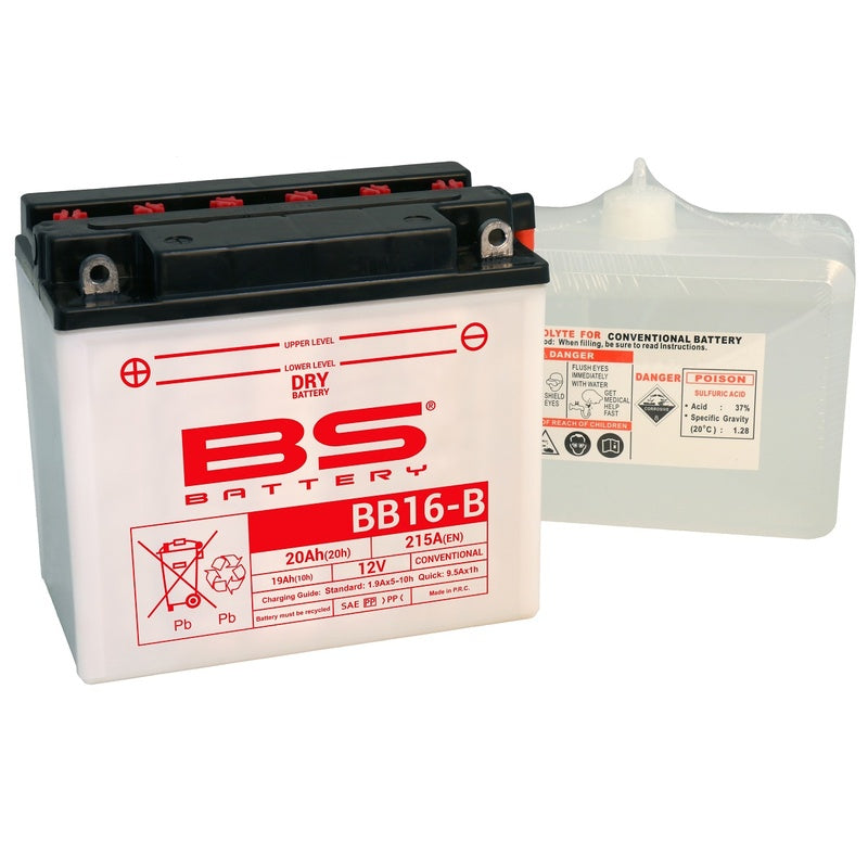 BS Battery Battery High Performance With Acid Pack - BB16 -B