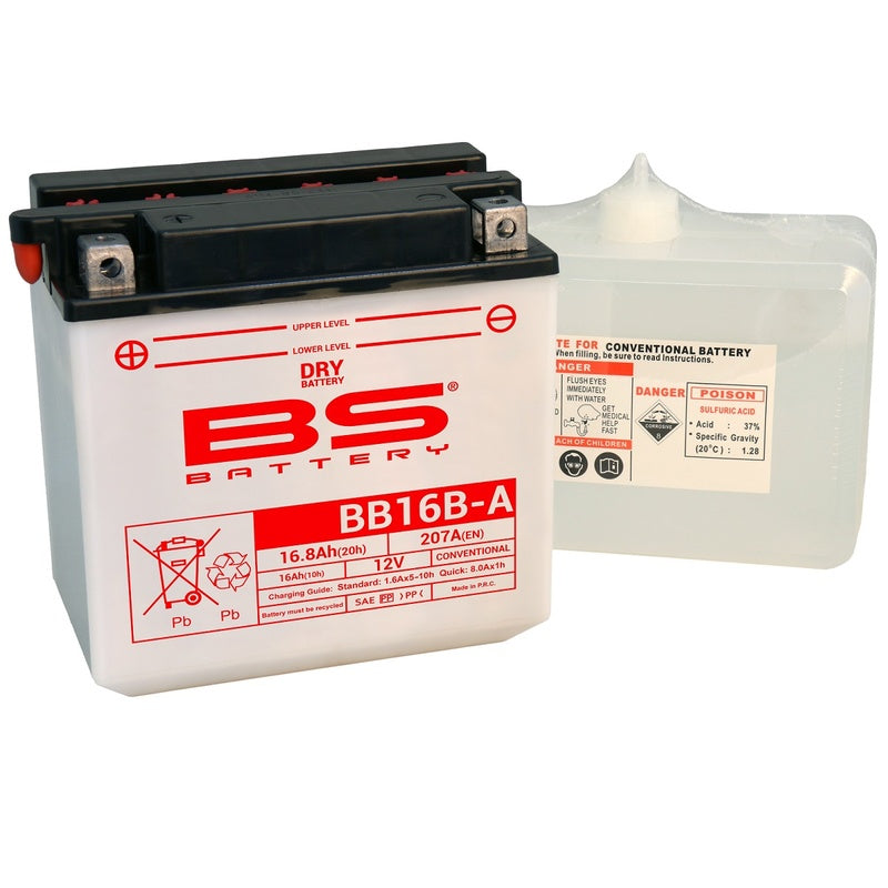 BS Battery Battery High Performance With Acid Pack - BB16B -A