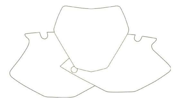 Samolepky Blackbird Plate Blanc Yamaha YZF250 3219/000005