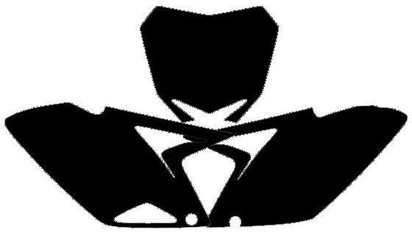 Nálepky Blackbird Plate Black Suzuki RM-Z250 3318/000006