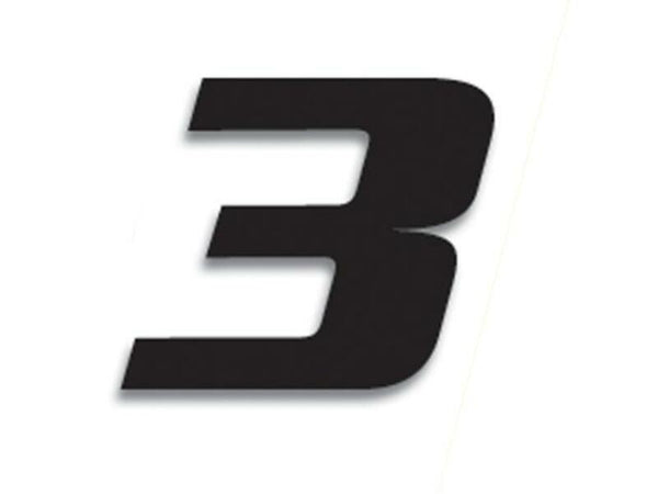 Blackbird Race Number 3 20x25cm Black 5049/20/3