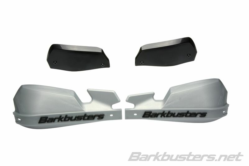 Barkbusters VPS MX Handguard Plastová sada pouze stříbrná/černý deflektor VPS-003-01-SL