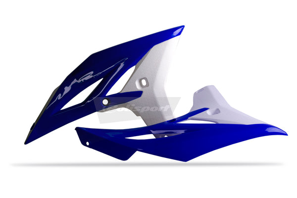 Policejní radiátor pokrývá OEM Color Blue/White (11-12) Yamaha YZ250F/WR450F 8413700006