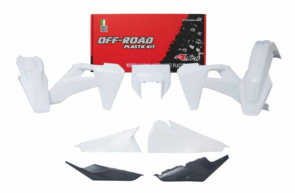 Racetech Plastic Kit White/Anthracite Gray Husqvarna TE/FE R-KITSQ-OEM-520