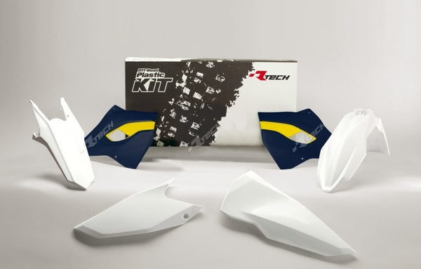 RaceTech Plastic Kit OEM Color (2016) White/Blue/Yellow Husqvarna R-Kithsq-Oem-416
