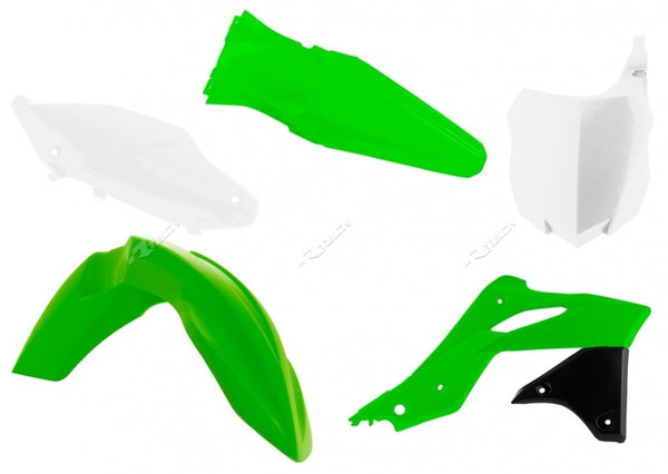 RaceTech Plastic Kit OEM Color (2016) Green/White Kawasaki KX250F R-KITKXF-OEM-596