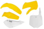 RaceTech Plastic Kit OEM Barvá suzuki RM65 žlutá/bílá R-Kitrm0-OEM-509